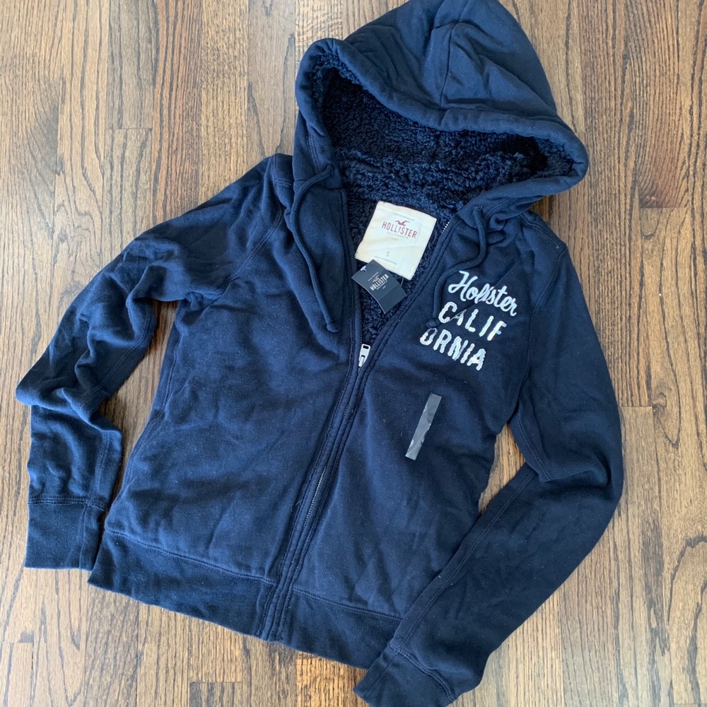 2 for 15 Hollister Women’s Sherpa Hoodie Navy S